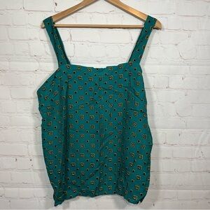 Vintage C.M Shapes Tank Top Womens 24 Green Boxy Made In USA